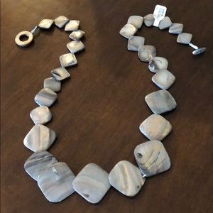 Gray Square Shells Necklace
